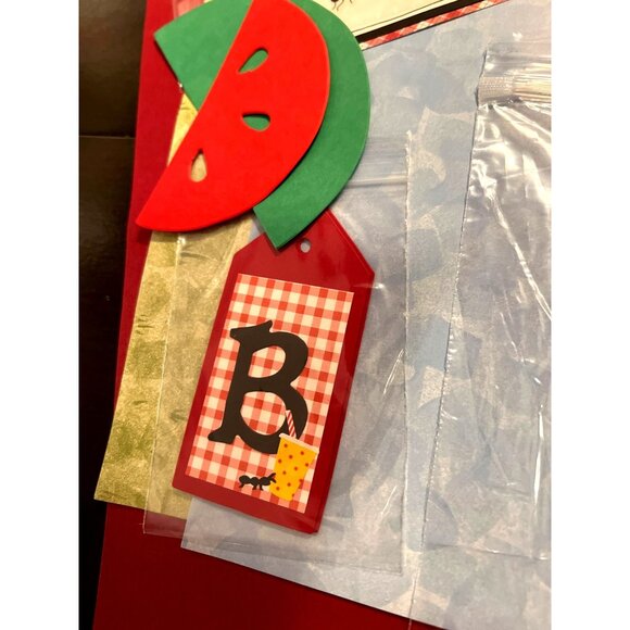 Handmade Picnic-Themed Scrapbooking Kit With Decorative Elements & Embellishment - Picture 4 of 5